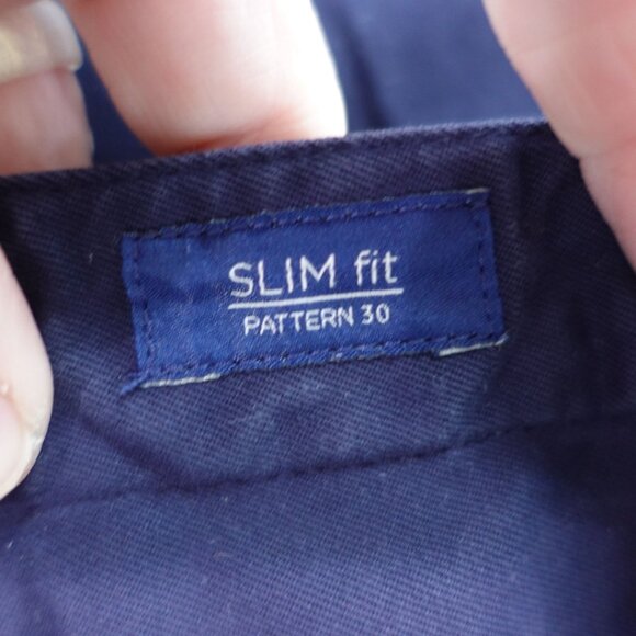 NWT Incotex Slim Fit Pattern 30 Slack Pants Sz 44 Blue Cotton Blend Slash Pocket - Picture 11 of 14